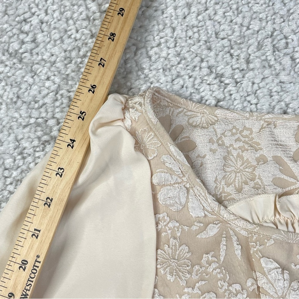 Milkmaid Blouse Crop Lace Up Romantic Cottage Ren Fair Fairy Indie Sz Large - Picture 12 of 13